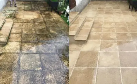 nettoyage de terrasse dallage à louhans 71500 saône-et-loire